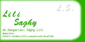 lili saghy business card